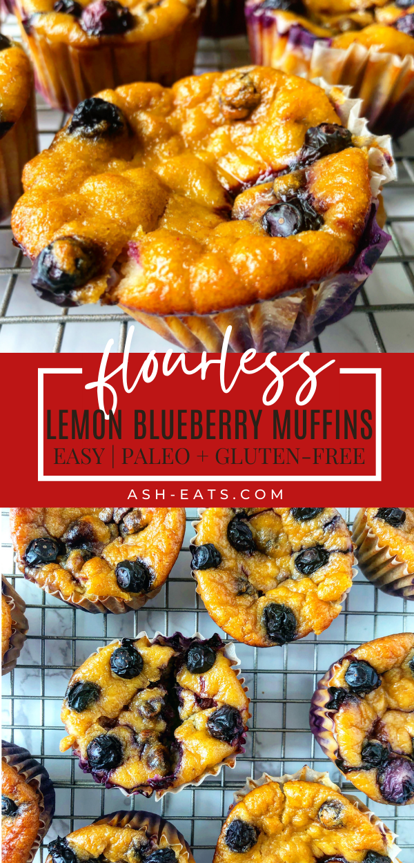 flourless lemon blueberry muffins