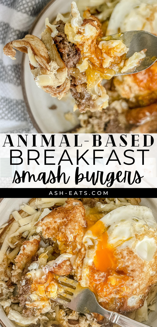 animal-based breakfast smash burgers