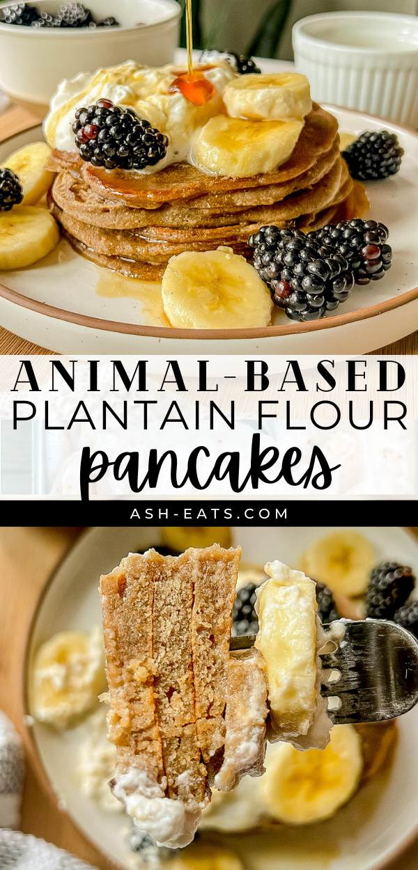 animal-based plantain flour pancakes