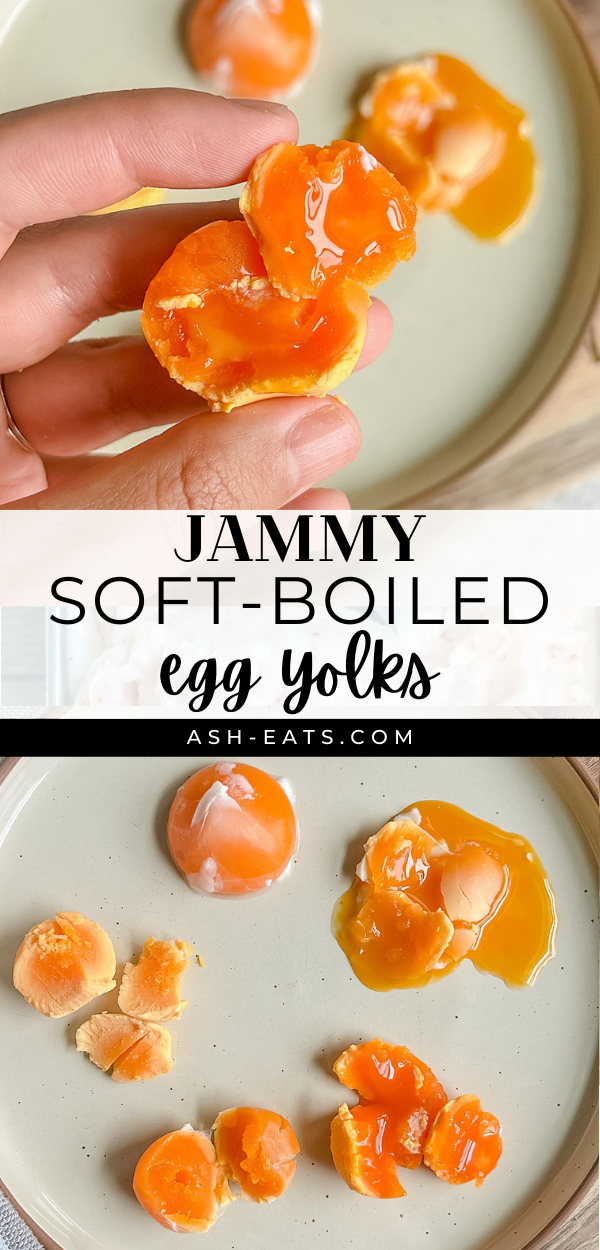 jammy soft-boiled egg yolks