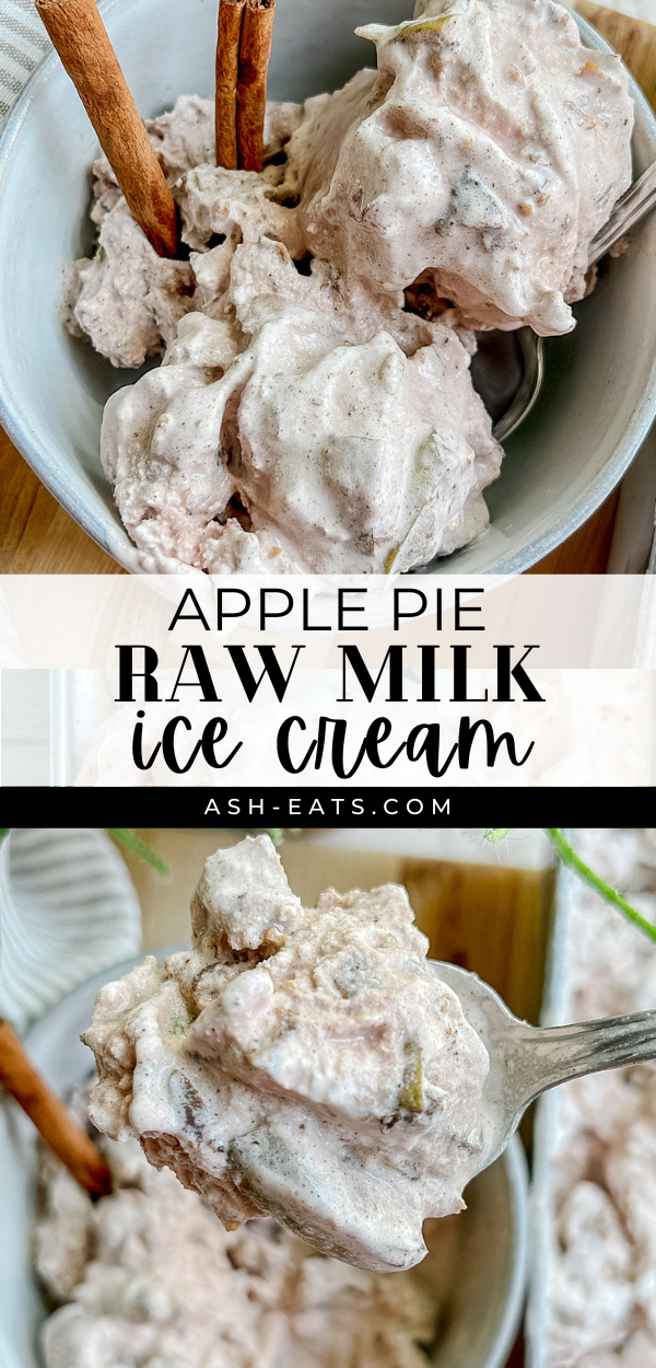 apple pie raw milk ice cream