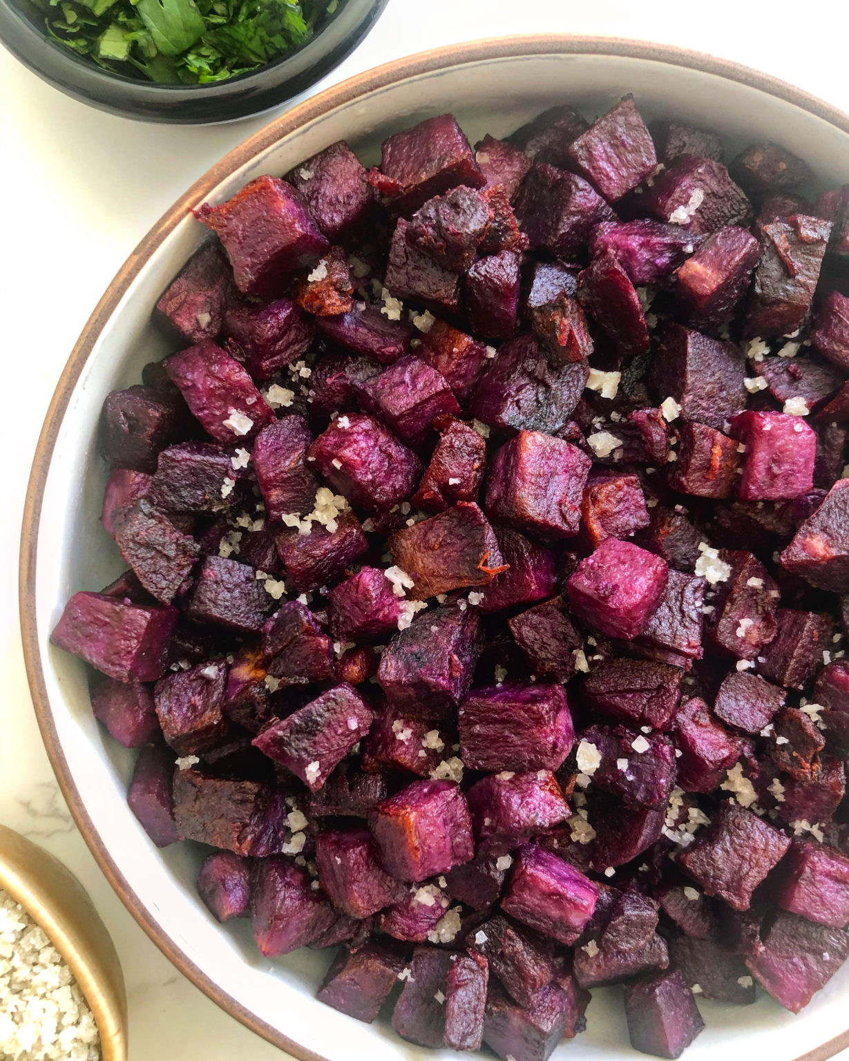 Crispy Sautéed Purple Sweet Potatoes - Ash Eats