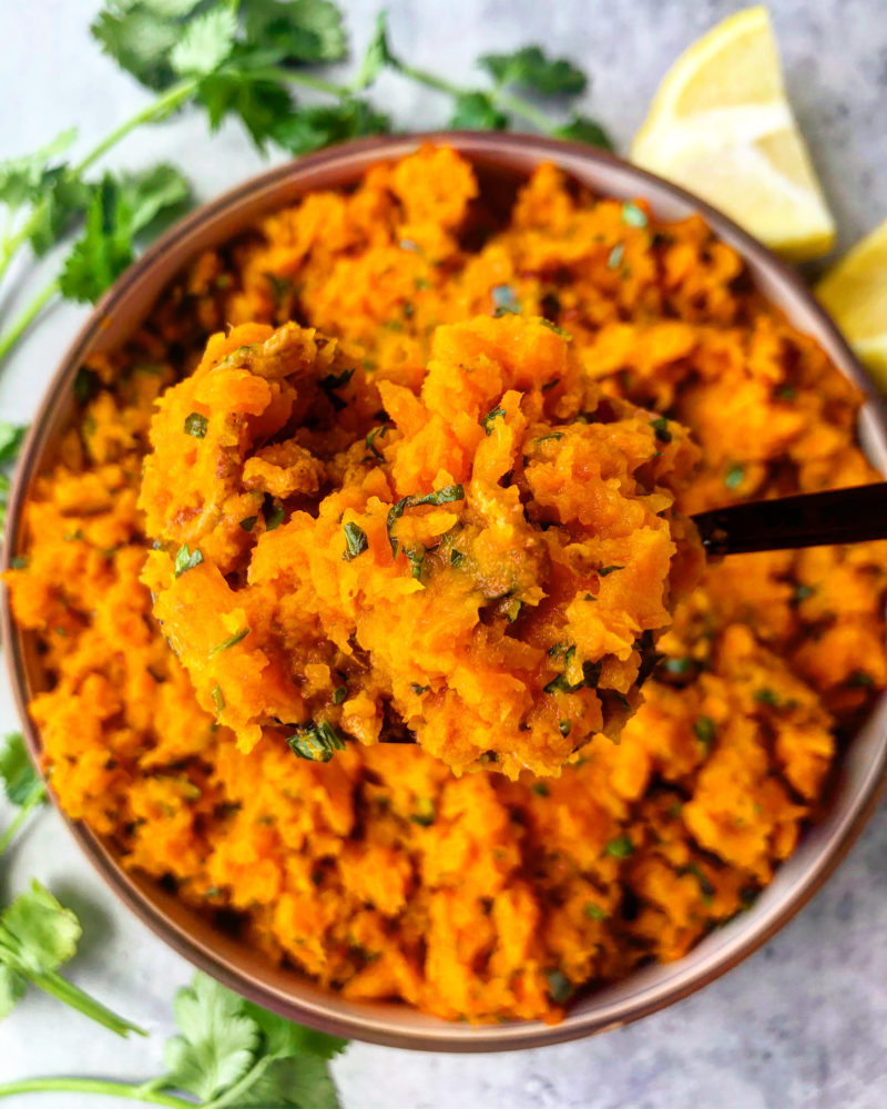 Buttery Bacon Carrot Mash - Ash Eats