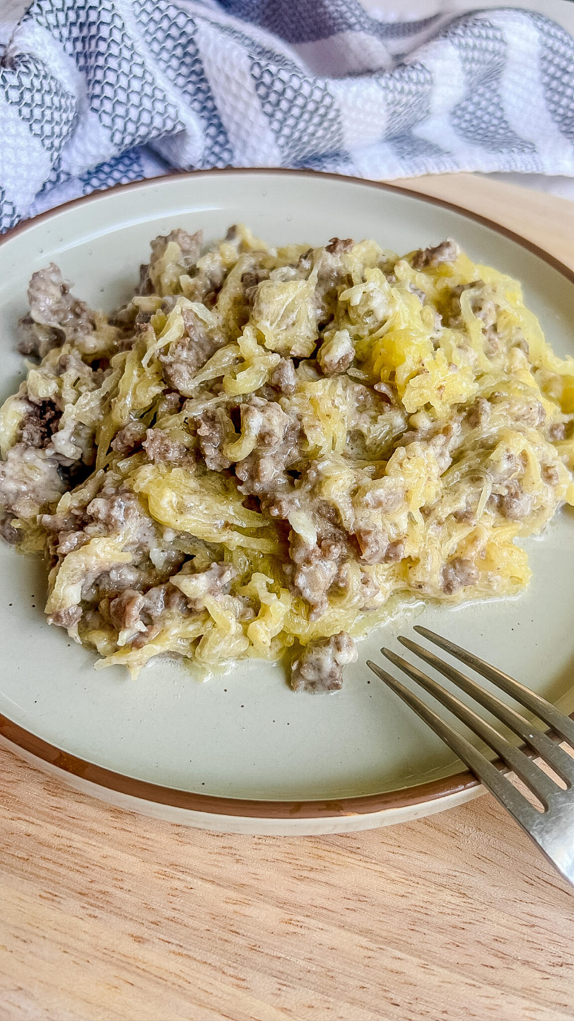 Beef Alfredo With Spaghetti Squash Noodles (animal-based)